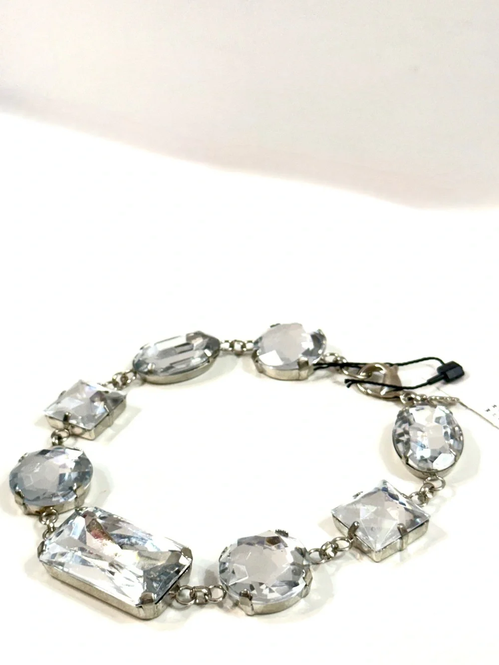 WHBM Clear Crystal Statement Choker Necklace NWT